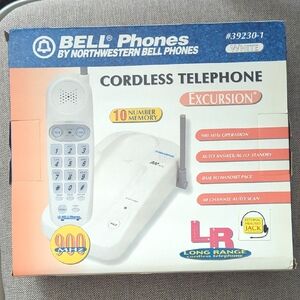 NIB Cordless Bell Telephone - White